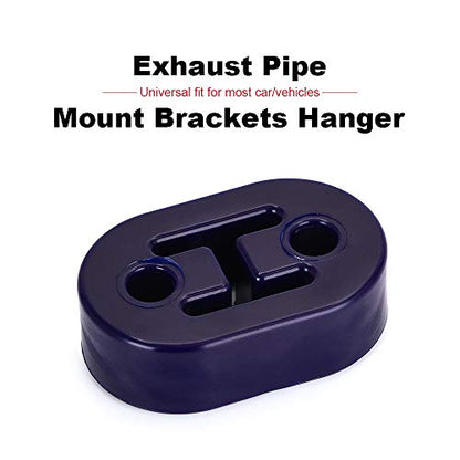 Universal 4PCS PolyUrethane Exhaust/Muffler Rubber Short Hanger Insulator Bracket Bushing Mount 10mm Blue - color: Blue