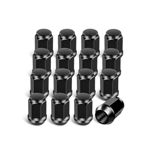 Golf Cart Wheel Lug Nuts, Black Lug Nut for Club Car & EZGO Golf Cart Model, 1/2"-20 Size, Set of 16 Pack-Black - color: Black