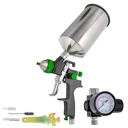 TCP Global Professional HVLP Spray Gun 2.5mm - Gravity Feed Auto Paint Gun - size: 2.5mm
