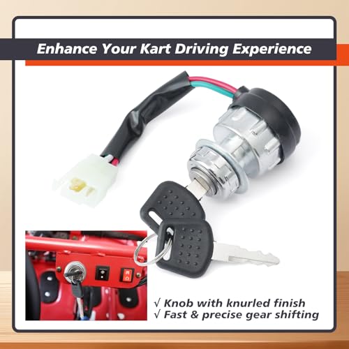 3-Way 3-Wire 14222 Rotary Push Button Ignition Switch Kit Replacement for Hammerhead SS150 GTS150 SS250 GTS250 LE150 for Trailmaster 150CC 250CC Go-Kart for American Sportworks 150CC Karts
