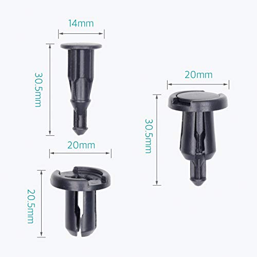 Lantee 10mm Fender Push in Retainer Fastener Clips for Honda 91503-SZ5-003, Pack of 10