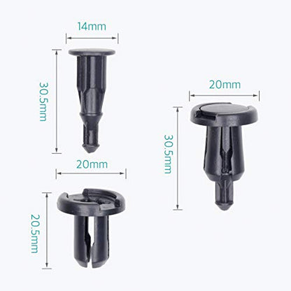 Lantee 10mm Fender Push in Retainer Fastener Clips for Honda 91503-SZ5-003, Pack of 10
