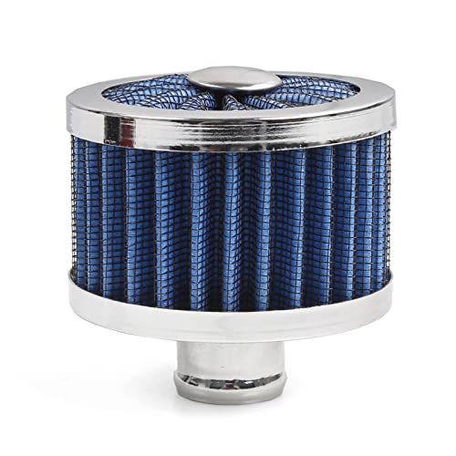23mm Car Air Filter Universal Cold Air Intake Filter High Flow Vent Valve Cover Breather Filter (Blue) - color: Blue