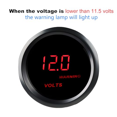 2inch 52mm DC12V Voltmeter Red Digital LED Volt Gauge - color: Volt Gauge