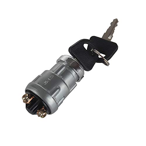 Ignition Starter Switch with 3 Position 3 Connection Terminal 2 Keys Replacement for Car, Moto, Tractor, Forklift, Truck, Scooter, Trailer, Agricultural,Modified Car Pit Quad Go Kart UTV Moped Buggy - color: JK423 (3 Terminal )