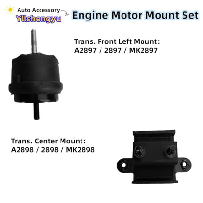 Engine Motor Transmission Mount Kit for Buick Lesabre - size: Buick LeSabre/Park Avenue 3.8L 2000-2005