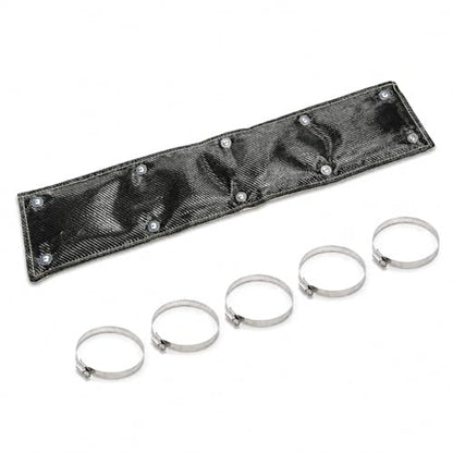 Exhaust Heat Shield 6" x 24", Carbon Pipe Shield for Motorcycle, Components, Hoses, Lines, and Electrical Wiring, Two-Layer Exhaust Wrap Pipe Heat Shield Protection up to 1800°F - size: 6'' x 24''