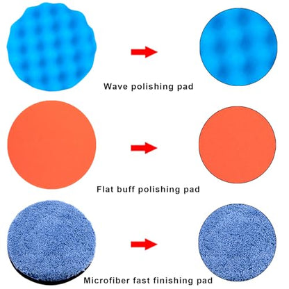 SIQUK 16 Pieces Buffing Pads 6 Inch Car Polishing Pad Kit Foam Polish Pads - size: 6 Inch