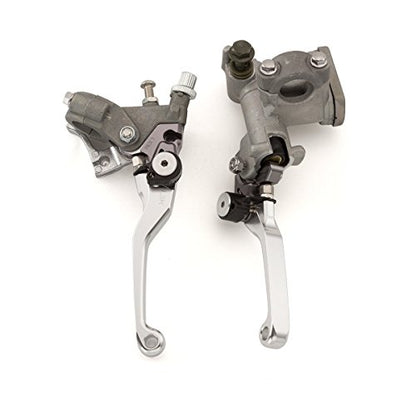 Dirt Bike Brake Master Cylinder Reservoir Cable Clutch Levers for EC250 300 E4 XC 200 250 300 EC 2T 4T FSE FSR - color: Silver