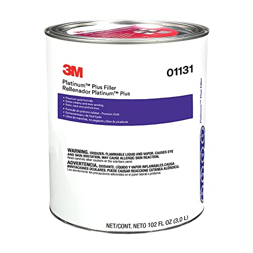 3M Platinum Plus Filler 01131, Lightweight, Stain Free, Tack Free, Quick Application, 1 gallon - style: Can (Package_Form)