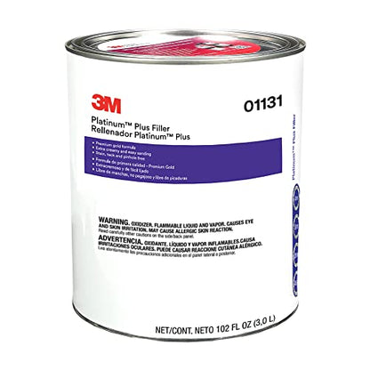 3M Platinum Plus Filler 01131, Lightweight, Stain Free, Tack Free, Quick Application, 1 gallon - style: Can (Package_Form)