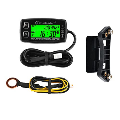 Runleader Digital Tach Hour Meter Engine Temperature Gauge RL-HM035A-M5 - size: RL-HM035A-M5