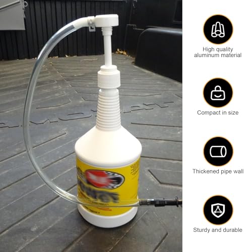 Lower Unit Gear Oil Pump, Transmission Differential Fluid Pump with 3/8 inch Metal Swivel, 8mm and 10mm, 3rd Hand Adapter, Fluid Pumps for Standard Quart Bottles, 8cc Per Pump Stroke