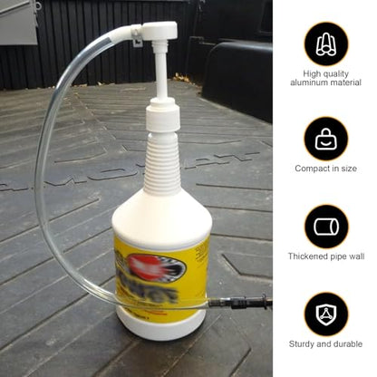 Lower Unit Gear Oil Pump, Transmission Differential Fluid Pump with 3/8 inch Metal Swivel, 8mm and 10mm, 3rd Hand Adapter, Fluid Pumps for Standard Quart Bottles, 8cc Per Pump Stroke