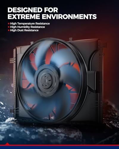 KAX Engine Radiator Cooling Fan, Compatible with 2014-2020 Cherokee 2.4L - size: 2014-2020 Cherokee 2.4L, 2019-2020 Cherokee 3.2L