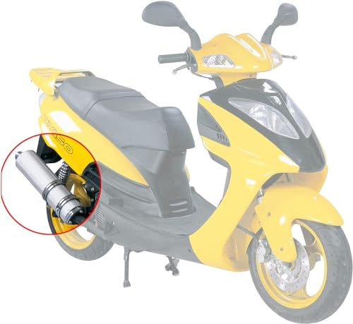 Complete Exhaust Muffler System with Pipe and Gasket for GY6 125cc 150cc Moped Scooter Go Kart Taotao Peace JCL Qingqi