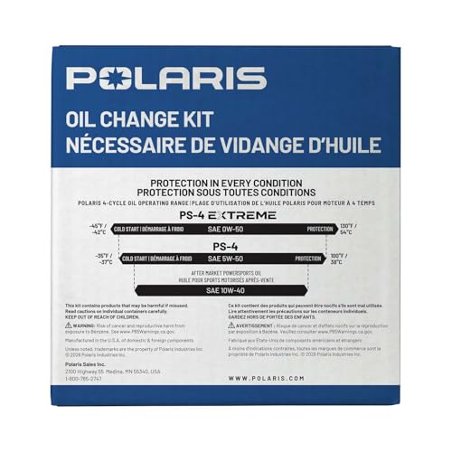 Polaris PS4 Oil Change Kit, for RANGER, GENERAL & RZR Models - 2890057