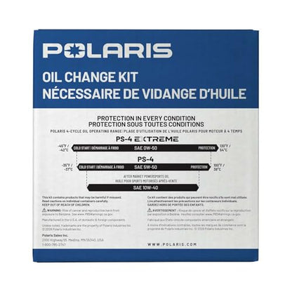 Polaris PS4 Oil Change Kit, for RANGER, GENERAL & RZR Models - 2890057