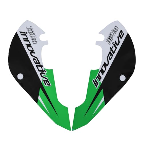 White Fairing Kit Plastic Fender with Green Graphics Sticker Decals for KLX110 KX65 KLX 110 KX 65 DRZ110 RM65 110cc 125cc 140cc 150cc 160cc 200cc Pit Dirt Bike Motorcycle Plastics Body Kit