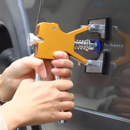 Auto Body Repair Kit Car Dent Puller with 18pcs Pull Tabs, Universal T Bar Paintless Dent Remover Tool Lifter for Auto Hail Damage Repair & Other Metal Surface