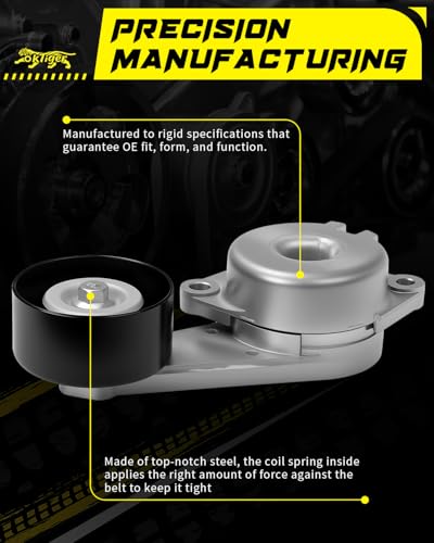 Oktiger 38133 Belt Tensioner Assembly with Pulley Fit for Ford F150 F250 1997-2001 4.6L 5.4L, F250/F350 Super Duty 1999-2001 5.4L 6.8L, Expedition 1997-2001 4.6L 5.4L, Replace OE # 1L3Z6B209AA - size: 38133