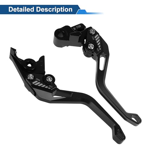 Short Brake Clutch Levers for Kawasaki Z900 2025 Solid Black