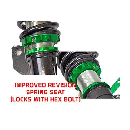 Rev9 R9-HS2-105 Hyper-Street II Coilover Suspension Lowering Kit, Mono-Tube Shock w/ 32 Click Rebound Setting, Full Length Adjustable, compatible with Mazda Protege (BJ) 1999-03