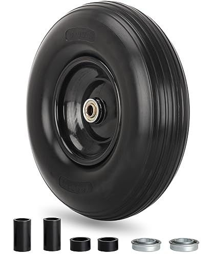 GICOOL 4.00-6 Flat Free Tire and Wheel, 13'' Solid Wheelbarrow Tire, 1 PK