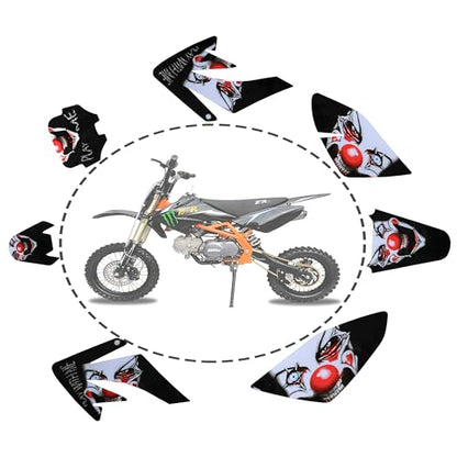 Complete Graphics Decals Stickers Kit for CRF70 CRF70F CRF 70 Plastics Fairing SDG SSR Thumpstar Atomik Dirt Pit Bikes Motorcycle Taotao DB17 (KWTG014) - color: Kwtg014