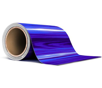 VViViD Holographic Blue Chrome Pinstripe Vinyl Tape Roll (3” x 25ft) - color: Holographic Blue Chrome, size: 3" x 25ft