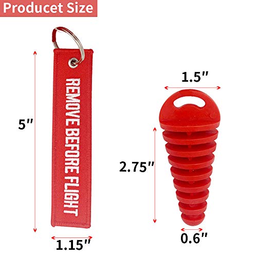 0.6"-1.5" Wash Plugs, Mufflers Exhaust Silencer Motorcycle Dirt Bike,Red - color: Red