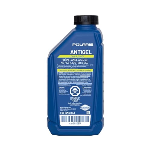 Polaris 1 Qt Antifreeze Coolant 50/50 Premix for Snowmobile - 2880514 - size: 1 Quart