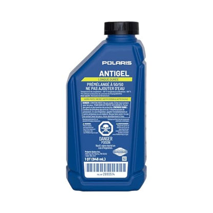 Polaris 1 Qt Antifreeze Coolant 50/50 Premix for Snowmobile - 2880514 - size: 1 Quart