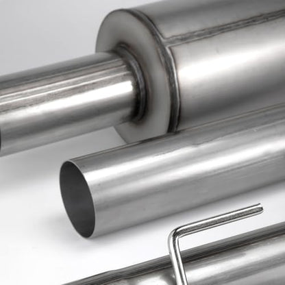 Stainless Steel Exhaust Pipe Kit + Flexpipe-Back + Muffler for 2019-2025 Dodge Ram 2500/3500 Cummins 6.7L 4" Powerstroke Diesel - size: for 2019-2025 Ram 3500 2500