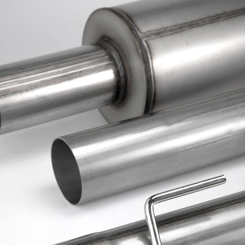 Stainless Steel Exhaust Pipe Kit + Flexpipe-Back + Muffler for 2019-2025 Dodge Ram 2500/3500 Cummins 6.7L 4" Powerstroke Diesel - size: for 2019-2025 Ram 3500 2500