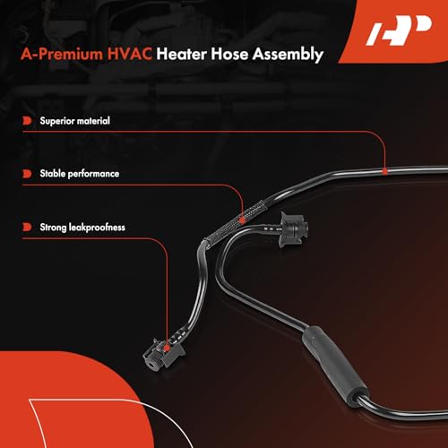A-Premium Upper HVAC Heater Hose Pipe Line Assembly with Protective Sleeve