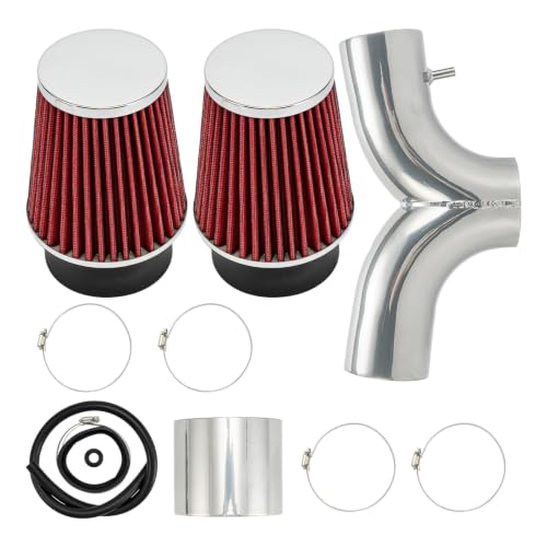 PHILTOP 3.5" Cold Air Intake Kit for 2004-2009 Dodge Durango 5.7L - color: Red, size: 2003-2008 Ram 1500/2500/3500