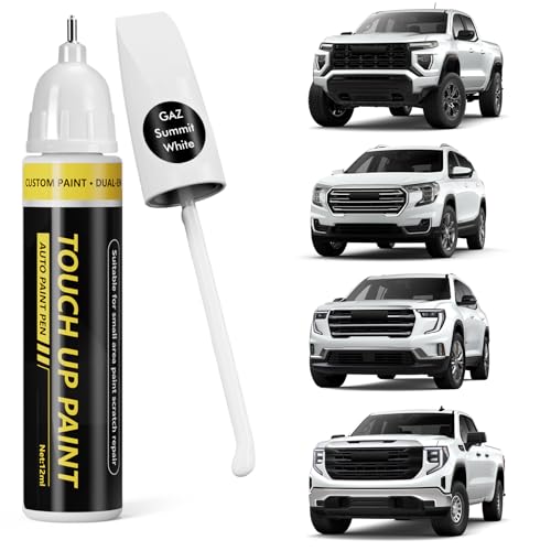 (Summit White (GAZ) Car Touch Up Paint for GMC - color: Summit White (GAZ) for 2025 Sierra/2024 Sierra/2023 Sierra/2025 Sierra EV/2025 YUKON & YUKON XL/2024 YUKON & YUKON XL/2026 HUMMER EV PICKUP/2025 HUMMER EV PICKUP/2024 HUMMER EV PICKUP/2026 HUMMER EV/