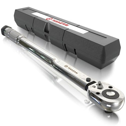 SuZhi 3/8 Inch Drive Click Torque Wrench 10-80 ft.lbs/13.6-108.5 N.m, 14'' Length, High Accuracy for Car & Motorcycle, Spark Plug, Oil Change, Intake Manifold