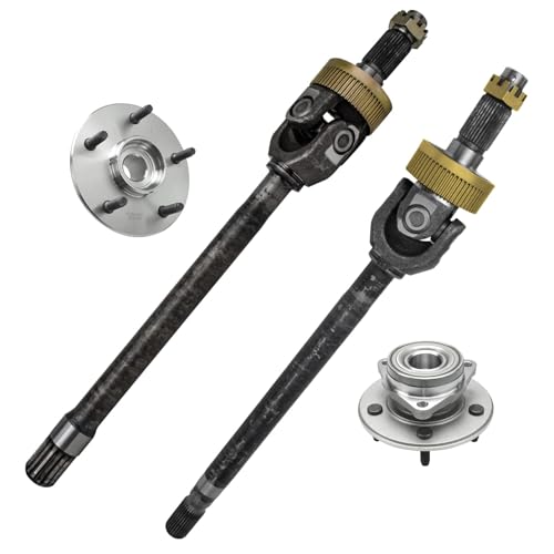Detroit Axle - 4WD Front CV Axles Wheel Hub Bearings for Dodge Ram 1500 - size: 4WX42628/Kit