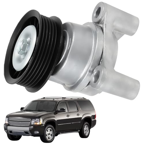 39083 Belt Tensioner Assembly with Pulley Fit for Silverado 1500 09-13, Fit for GMC Sierra 1500/2500 HD 10-13, Fit for Cadillac Escalade 09-14, Fit for Hummer H2 09, V8 6.2L/6.0L/5.3L/4.8L - size: 39083