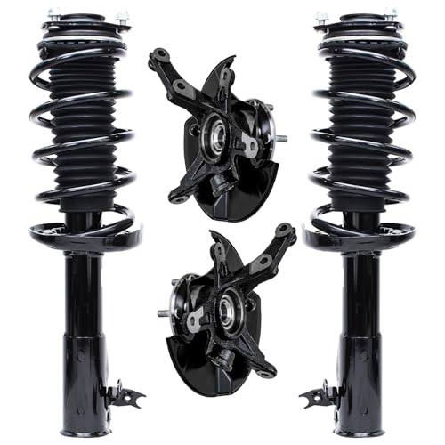 Detroit Axle - 4pc Front Steering Knuckles Kit for 2006-2011 Honda Civic - size: 4QU47720/ Big strut kit