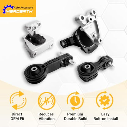 4PC Engine Motor Transmission Mount Kit for 2006-2011 Honda Civic 1.8L Auto - size: A4530 A4534 A4543 A4546