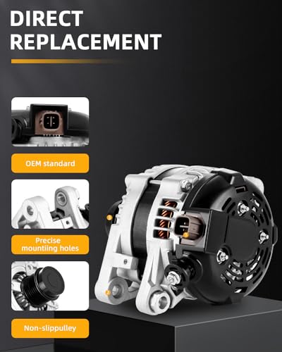 OCPTY Alternator for Toyota for Camry 2007-2016,for RAV4 2009-2012 - size: 100AMP, style: for Toyota Avalon 2005-2015,for Camry 2007-2016