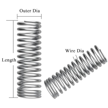 392PCS Springs Assortment Kit 304 Stainless Steel Compression Springs kit - size: 392PCS (24 Sizes)