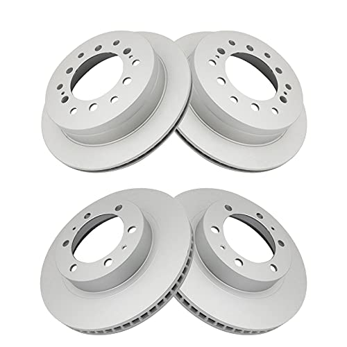 TRQ Front and Rear Brake Rotor Set G Coated Vented - style: BKA14763