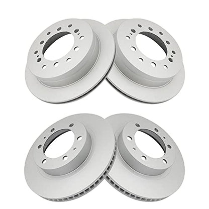 TRQ Front and Rear Brake Rotor Set G Coated Vented - style: BKA14763