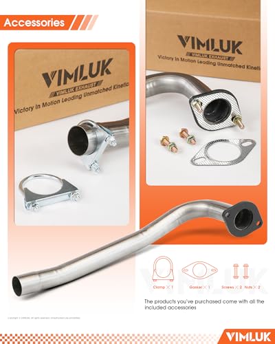 Exhaust Pipe & Center Exhaust Tube Assembly for 2005-2012 Nissan Pathfinder 4.0L&2005-2015 Xterra 4.0L& 2005-2019 Frontier 2.5L&2005-2019 Frontier 4.0 & 2009-2012 Suzuki Equator 2.5L (VK-53719) - size: Suzuki Equator/Nissan Frontier