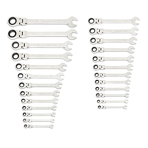GEARWRENCH 25-Pc. Flex Combination Ratcheting Wrench Set, SAE/MM - 86730 - size: 25 PC