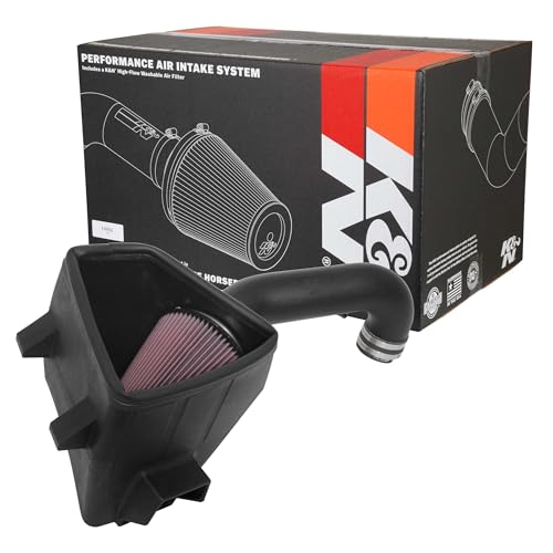 K&N Cold Air Intake System: High-Flow Air Filter, Increase Performance & Towing: Compatible with 2019-2026 RAM 1500, 63-1578 - style: Roto Molded